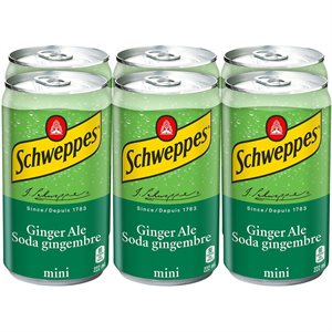MINI CANS, GINGER ALE 6x222ML