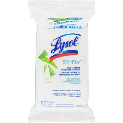 LYSOL WIPES SIMPLY UNSCNT 50EA