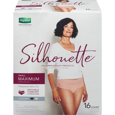 DEPEND SILH UNDERWEAR SM MAX 16EA