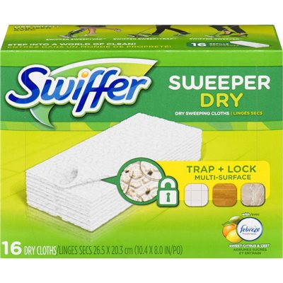 SWIFFER DRY CLOTH CITRUS 16EA