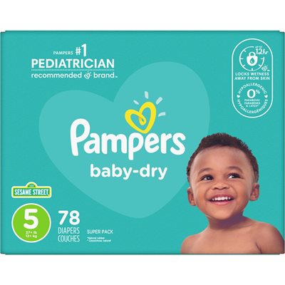 PAMPERS BABY DRY SBP SZ5 78EA