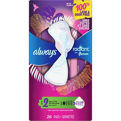 ALWYS PADS WINGS HEAVY LGHT 26.000EA
