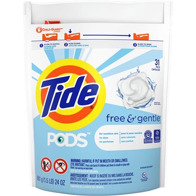 TIDE LQ PODS FREE & GNTL 31EA