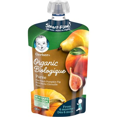 GERBER ORG PUR PRPCHPMPKFG 128ML