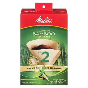 MELITTA #2 BAMBOO COFFEE FILTE 80EA