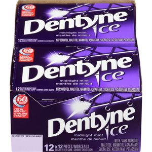 DENTYNE ICE MIDNIGHT MINT SGL 12EA