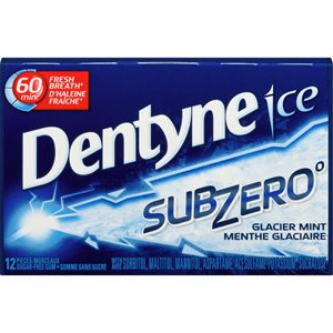 DENTYNE ICE SUBZ GLACIER MINT 12EA