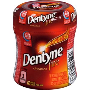 DENTYNE FIRE CINNAMON BOTTLES 60EA