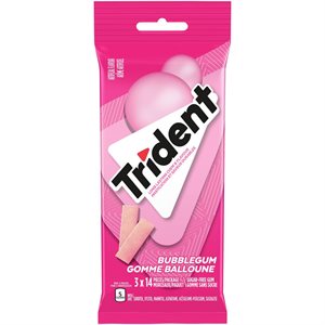 TRIDENT SLAB BUBBLEGUM SINGLE 1EA