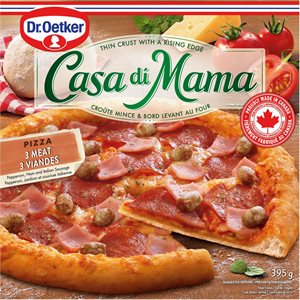 CASA DI MAMA PIZZA 3 MEAT 395G
