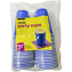 NN BLUE PLASTIC PARTY CUP 50CT 50.000EA