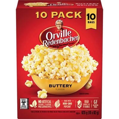 ORVILLE POPCORN PUB BUTTERY 10x82G