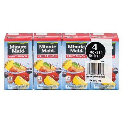 MINUTE MAID FRUIT PUNCH 4x200ML