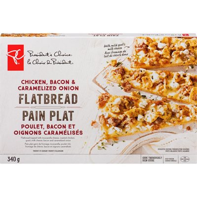 PC FLATBREAD CHICKEN BCN ONION 340G