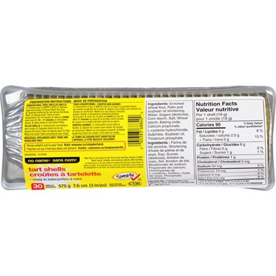 NN TART SHELLS 3" UNSWEETENED 570.000G