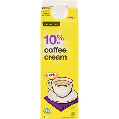 NO NAME COFFEE CREAM 10% 1.000LT