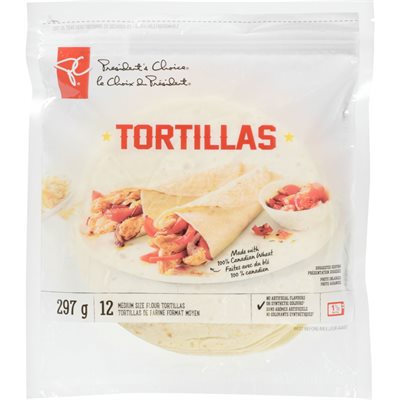 PC MEDIUM FLOUR TORTILLAS 297G