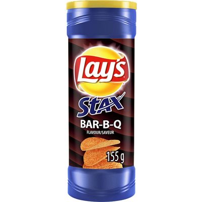 LAY'S STAX BBQ SUNFLWR OIL 155G