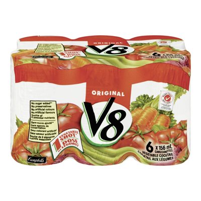 V8 COCKTAIL VEGETABLE 6x156ML