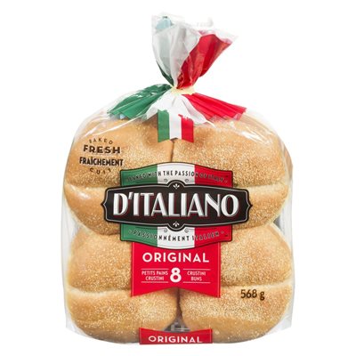 D'ITALIANO BUNS CRUSTINI HAMGR 568.000G