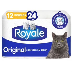 ROYALE BATHROOM TISSUE 12DR 12RL