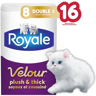 ROYALE BATHROOM TISSUE VELOUR 8EA