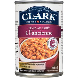 CLARK OLD FASHIONED BEANS W PO 398ML