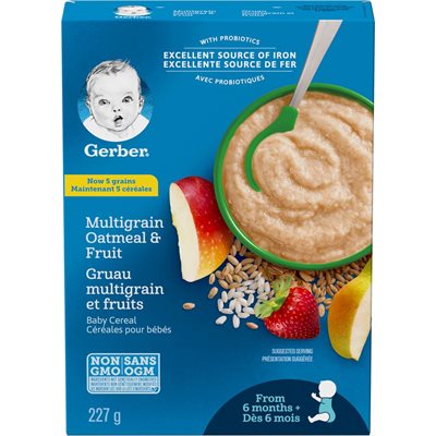 GERBER MIXED GRAIN FRT CEREAL 227G