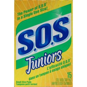 SOS SINGLE USE STEEL WOOL PADS 15EA