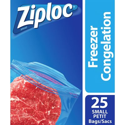 ZIPLOC FREEZER BAG SMALL 25EA