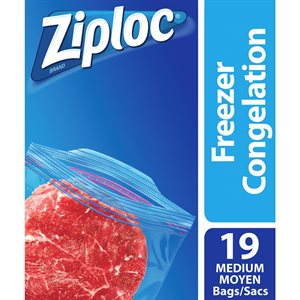 ZIPLOC FREEZER BAG HD MEDIUM 19EA