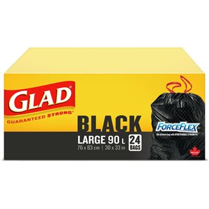 GLAD BLACK LARGE FORCEFLEX 24EA