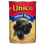 UNICO OLIVES BLACK PITTED RIPE 375.000ML