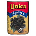 UNICO OLIVES SLICED RIPE BLACK 375.000ML
