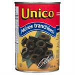 UNICO OLIVES SLICED RIPE BLACK 375.000ML