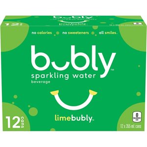 BUBLY SPARKLING WATER LIME 355ML