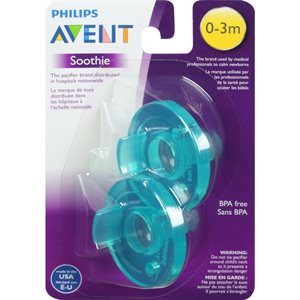 AVENT SOOTHIE PACF GREEN 0-3M 1.000EA