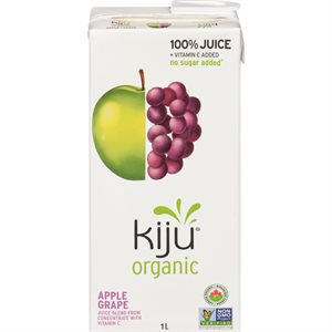 KIJU ORG 100% JUICE GRAPE APPL 1LT