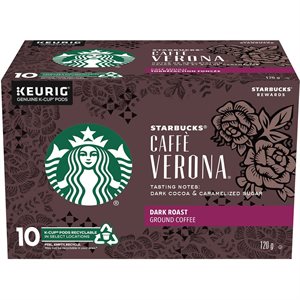 STARBUCKS K CUPS CAFFE VERONA 10EA