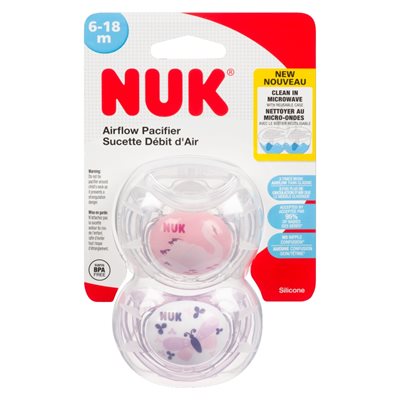 NUK AIR FLOW PACIFIER 6-18M 2EA